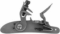 L&R's RPL-07-F Flint Lock,
to upgrade the Traditions Hawken Woodsman, Mountain, Prairie, or Buckskinner Rifle,
right hand only, made in the USA,
by L&R Lock Company
